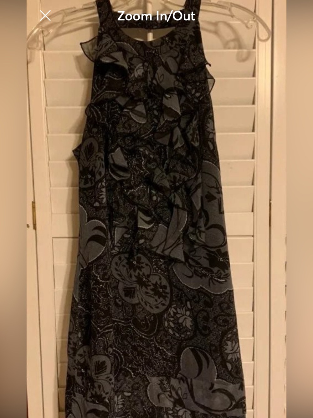 Black and White Printed dress with Signature Label